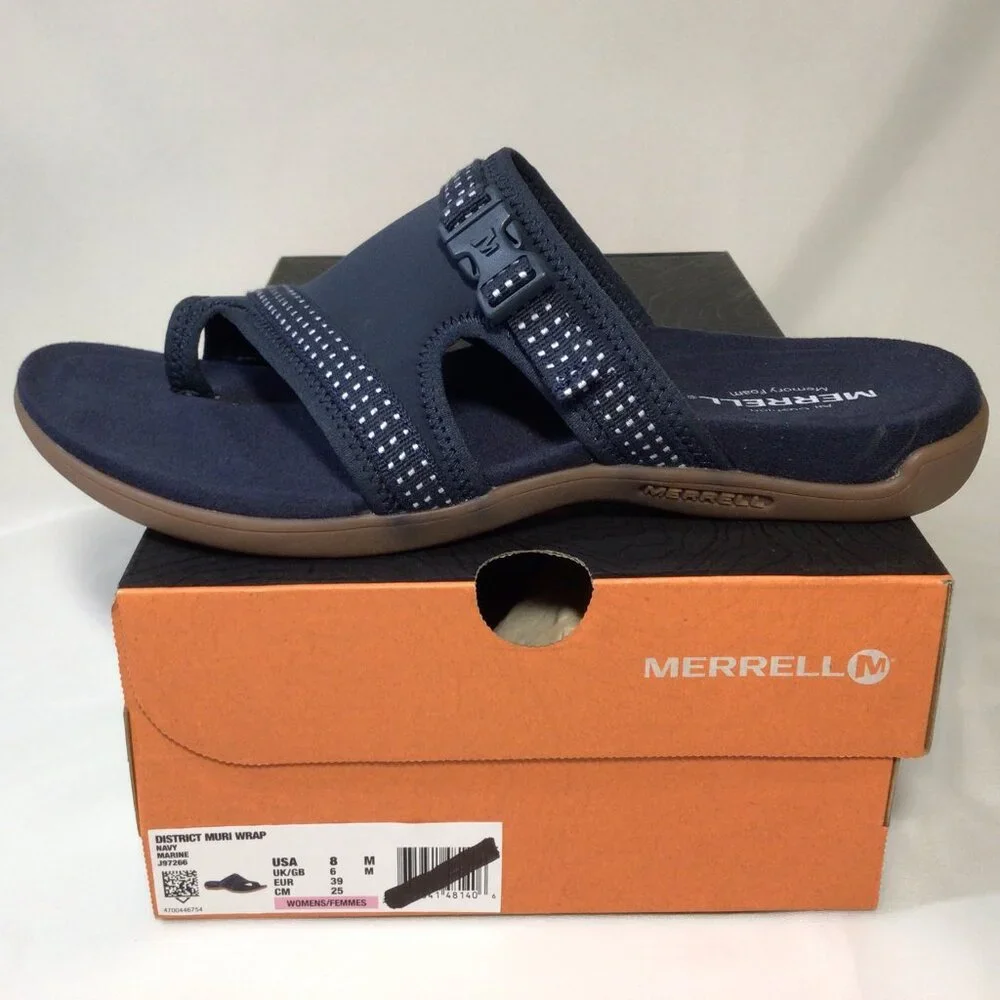 Merrell Sandals Slide Navy Size 8 - New - Picture 3 of 8